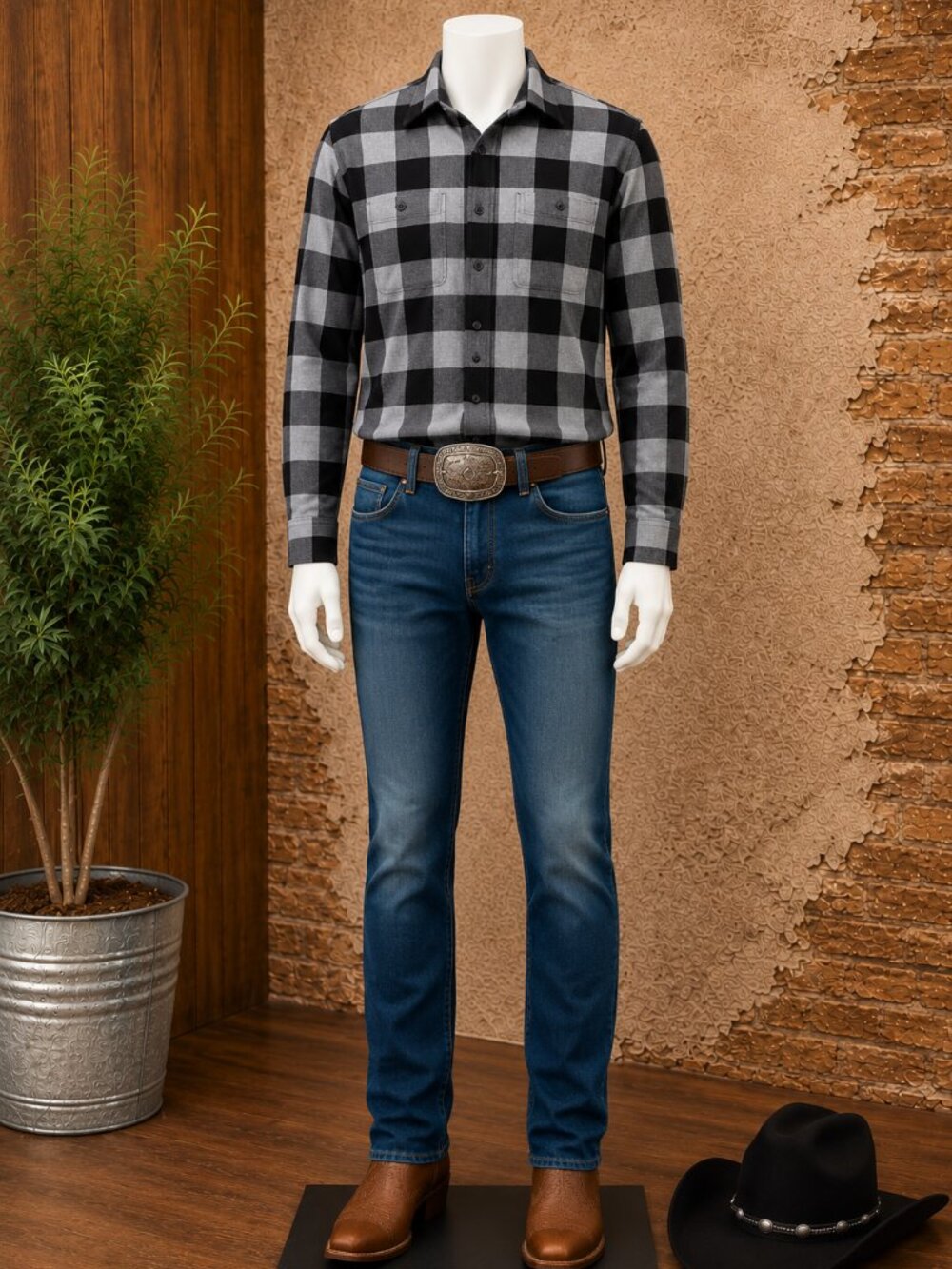 Sonoma Buffalo Plaid Button-Front Shirt | Size Small | 100% Cotton